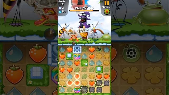 Best fiends level 557 walkthrough ios android gameplay HD смотреть онлайн