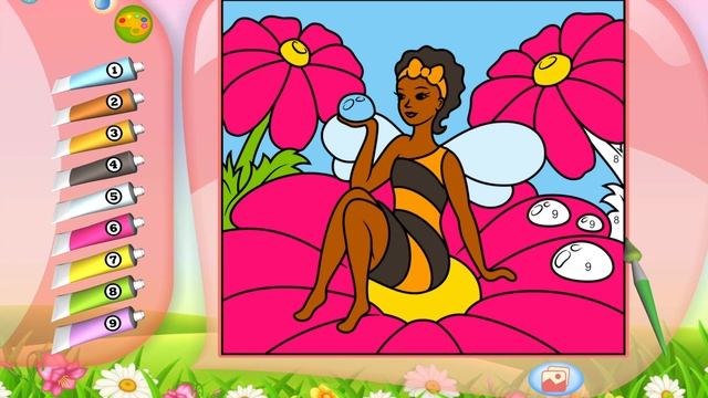 Coloriage LE PAYS DES FEES Coloriage Des Chiffres смотреть онлайн