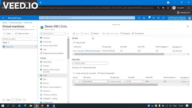 How to Attach & Detach Disk to the Azure VM | LAB - Azure Virtual Machines смотреть онлайн