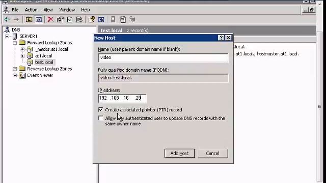 Create a host record (A) in Windows DNS смотреть онлайн