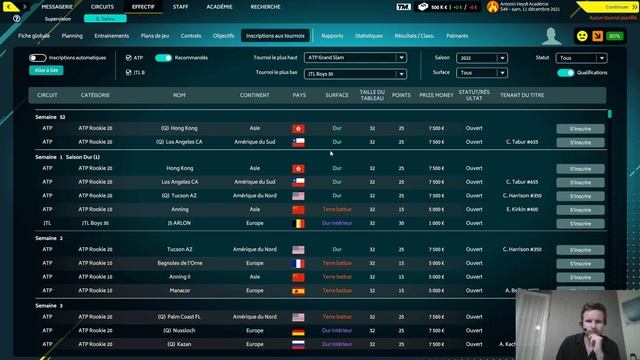 TENNIS MANAGER 2022 !!! OBJECTIF GAGNER UN GRAND CHELEM AVEC UN FRANÇAIS !!! ÉPISODE 1 !! смотреть онлайн