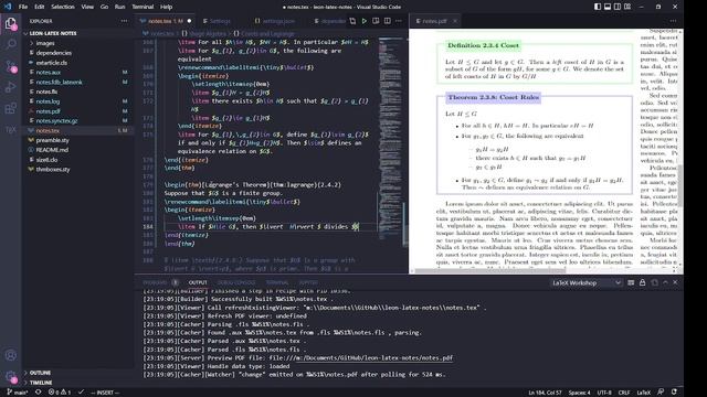 The power of LaTeX Workshop + VSCode hsnips смотреть онлайн