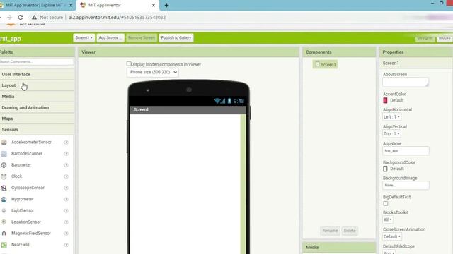 MIT App Inventor Tutorial - 1 : Introduction and create first android app смотреть онлайн