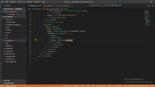 Flutter Widget | 02 | Text Widget | DefaultTextStyle, RichText, Text.rich, TextSpan | Speed Code смотреть онлайн