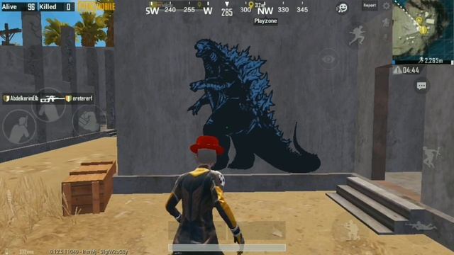 Godzilla in pubg mobile. смотреть онлайн