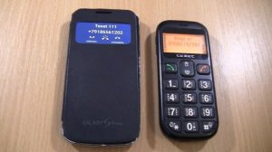 Incoming call & Outgoing call at the Same Time teXet 111 +Samsung S4 mini  android 11 cover
