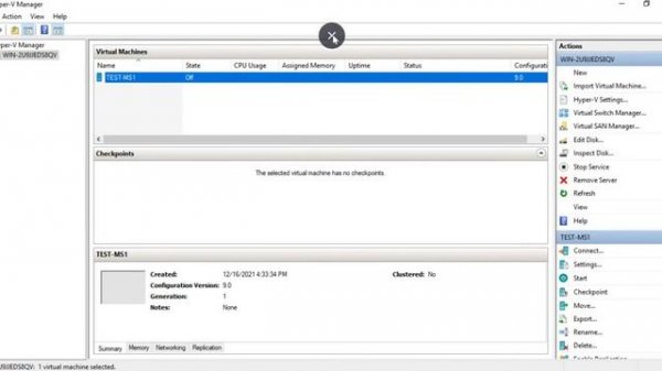 Creating a Virtual Machine using Hyper-V Manager