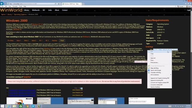 Installing Windows 2000 in VMware Workstation 11 смотреть онлайн