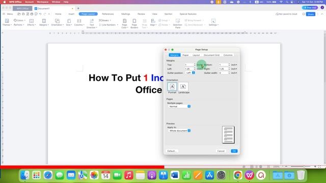 How To Put 1 Inch Margin In WPS Office смотреть онлайн
