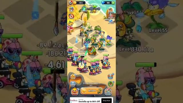 Merge Plants - Zombie Defense || Stage 53 || Android Gameplay смотреть онлайн
