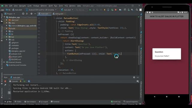 Flutter : How to Alert Dialog in Flutter | Hindi Tutorial смотреть онлайн