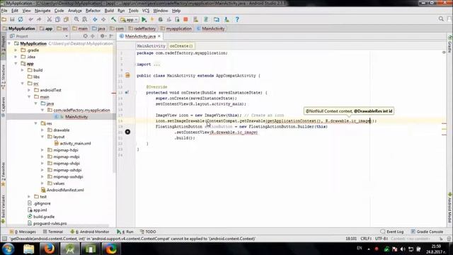Using CircularFloatingActionMenu library in Android Studio смотреть онлайн