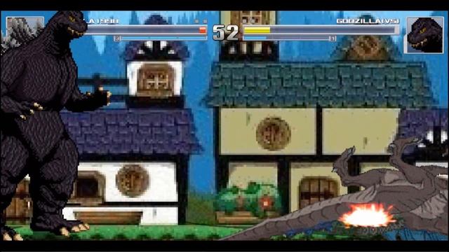 Godzilla 1998 VS Godzilla - Mugen Simulation смотреть онлайн