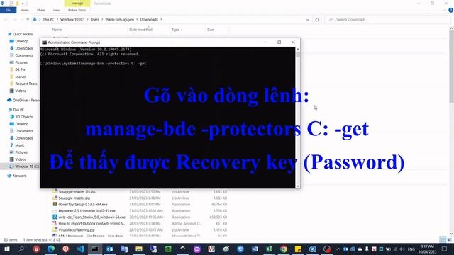 Lấy lại thông tin Recovery key đã quên khi bật Bitlocker - Get recovery key on Window 10 смотреть онлайн