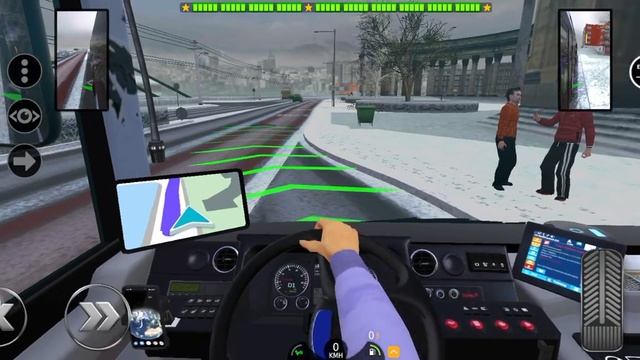 Bus Simulator 2023.Russia. Night and snow. #bus simulator #android #driving #gaming #gameplay смотреть онлайн