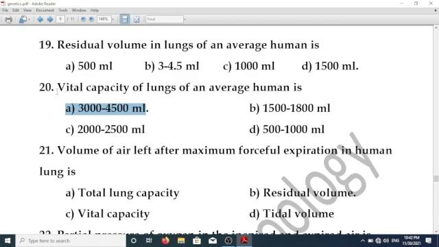 PGTRB ZOOLOGY/Animal Physiology/Respiratory System/MCQ Practice Test Questions Part-3 by N. Kumar смотреть онлайн