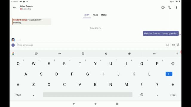 Android Tablet - Using Chat in Microsoft Teams смотреть онлайн