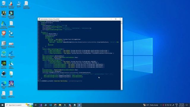 Generate MachineKey for web.config file using Windows Powershell смотреть онлайн