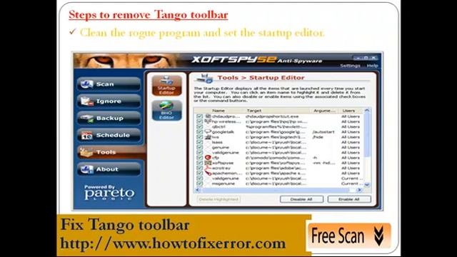 Remove Tango toolbar смотреть онлайн