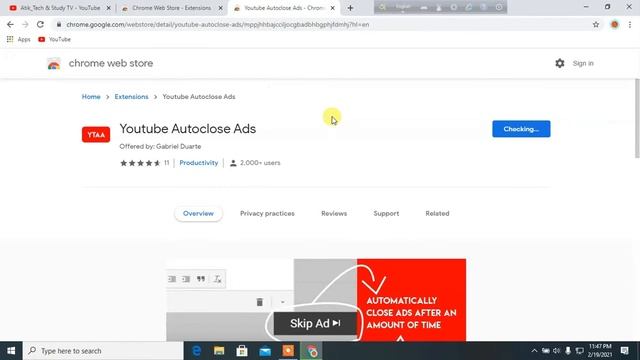 How to Adblock for youtube | Add to Chrome Browser Extensions on Youtube autoclose ads смотреть онлайн