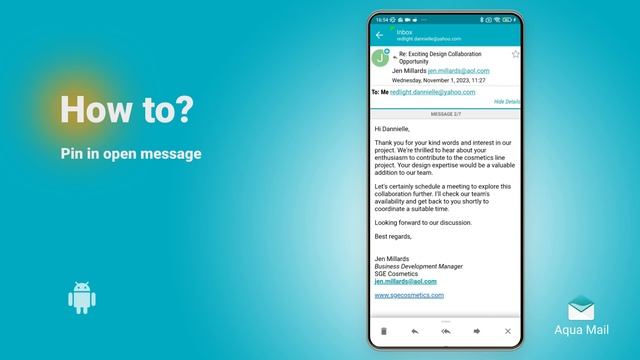 How to Pin/Unpin Messages in Aqua Mail for Android смотреть онлайн
