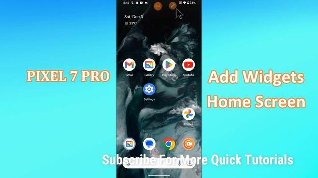 How to Add Or Remove Home Screen Widgets in GOOGLE Pixel 7 Pro - Manage Widgets {Android 13} смотреть онлайн