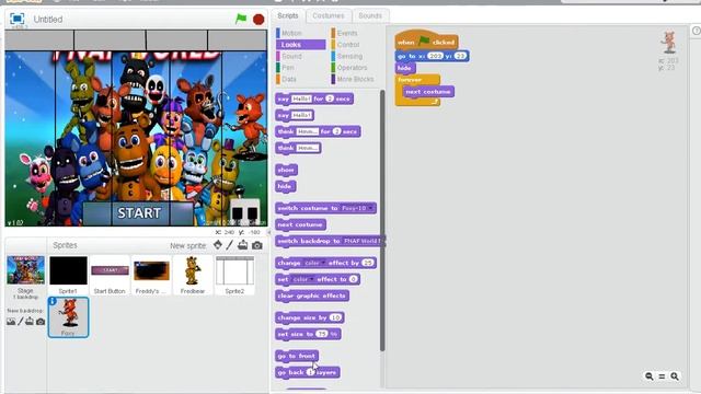 How to make a FNAF World Game Using Scratch смотреть онлайн