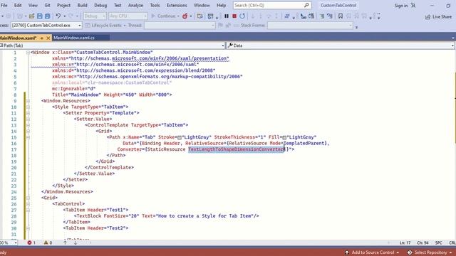 WPF Tab control with customized tab items смотреть онлайн