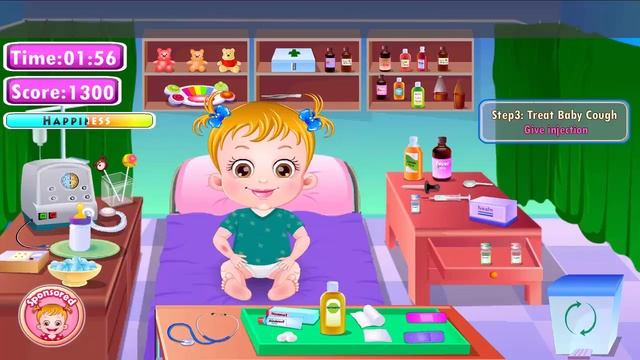 Baby Hazel Goes Sick - Baby Hazel Game Movie - Free kids games смотреть онлайн