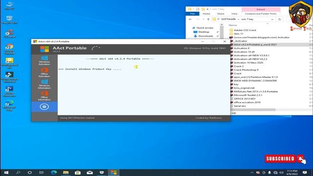How to activate windows 10 with AACT Activator смотреть онлайн