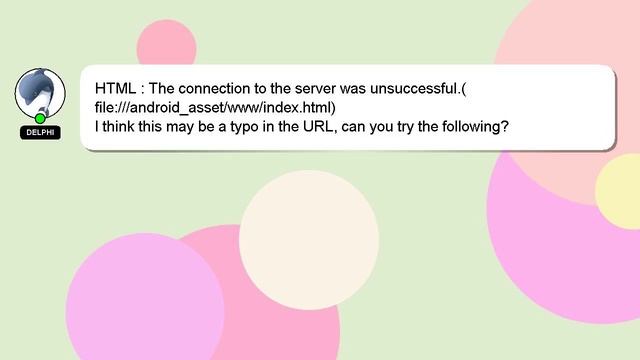 HTML : The connection to the server was unsuccessful.(file:///android_asset/www/index.html) смотреть онлайн