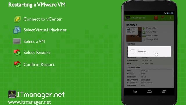 ITmanager.net - Restarting a VMware Virtual Machine on Android смотреть онлайн