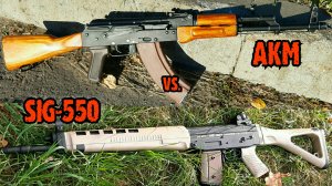 АКМ против SIG-550 ● Макет какого автомата легче сделать?