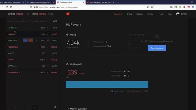 Zerodha Kite Web platform new latest updates!! New amazing dark theme and updated Order Window!!! смотреть онлайн