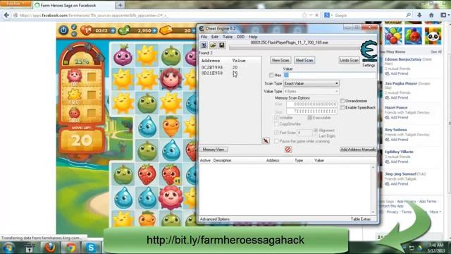 Cheat FARM HEROES SAGA With CHEAT ENGINE