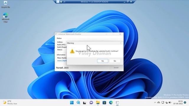 Remove Evaluation Copy Watermark from Windows 11 Desktop (Dev | Beta Channels) смотреть онлайн