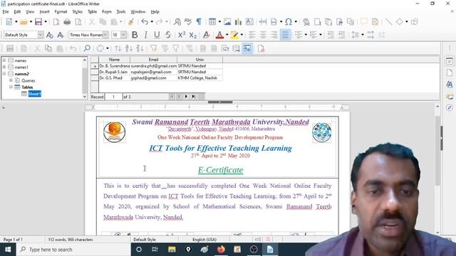 Libreoffice -Mail Merge to send bulk Certificates as pdf attachments смотреть онлайн