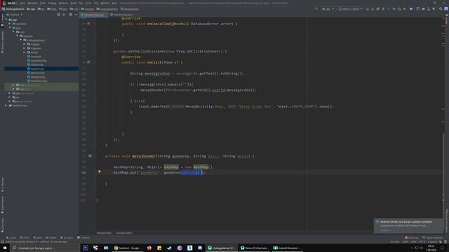 Part 15/Android Studio Tutorial chat app send message (chat uygulaması yap) mesaj gonderme смотреть онлайн