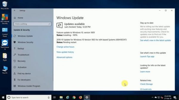 Windows 10 Version 1803 1809