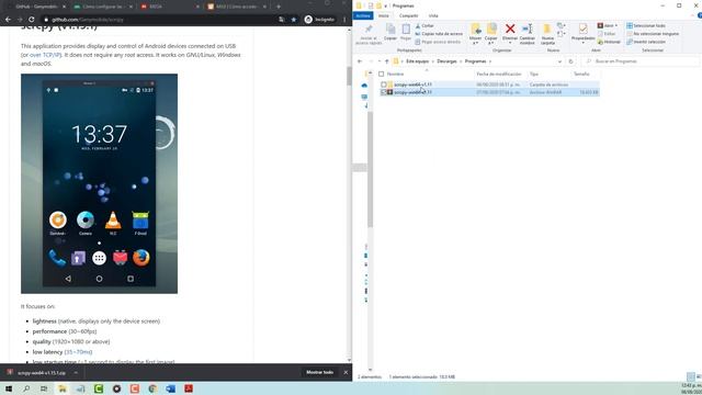 Ver y controlar pantalla de teléfono android desde la PC con SCRCPY- Sin root смотреть онлайн