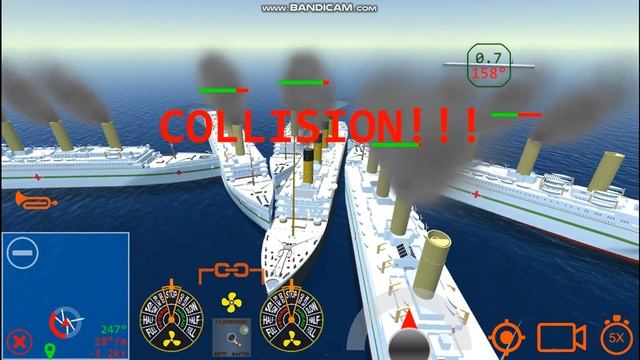 Titanic and Britannic collision - Ship Handling Simulator смотреть онлайн
