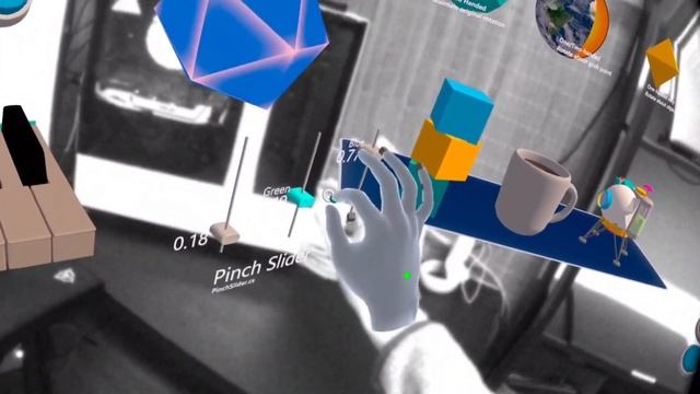 HoloLens 2 UI Sample (MRTK) on Quest 2 using Passthrough API смотреть онлайн