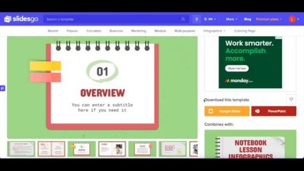 How to Download a Presentation Template off of Slidesgo
