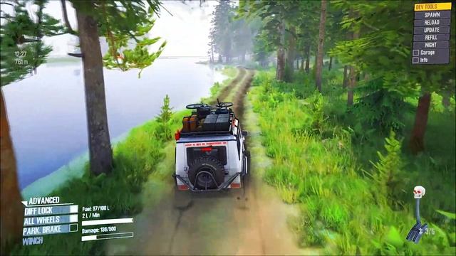 Marcedez Benz G Wagon Terjatuh di Bukit yang Tinggi - Mudrunner смотреть онлайн