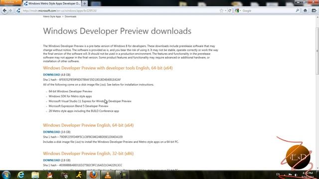 Download Windows 8 Developer's Preview смотреть онлайн