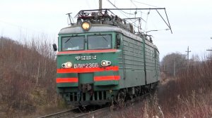 "Зелененький квартет". ВЛ11М-236/238 с грузовым поездом