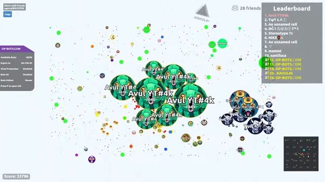 AGAR.IO SERVER TAKEOVER WITH BOTS #331 || OP-BOTS.COM смотреть онлайн