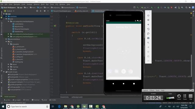 How To Make Android Wallpapers App In Android Studio Part 5 - How To Set Background In Android APP смотреть онлайн