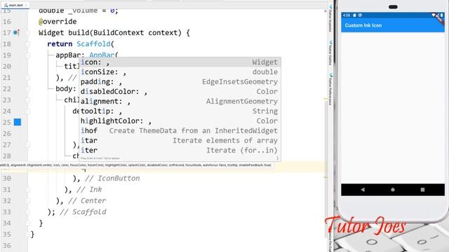 Custom Ink IconButton Widget in Flutter தமிழ் | Custom Icon Button in Flutter | Mobile Apps смотреть онлайн